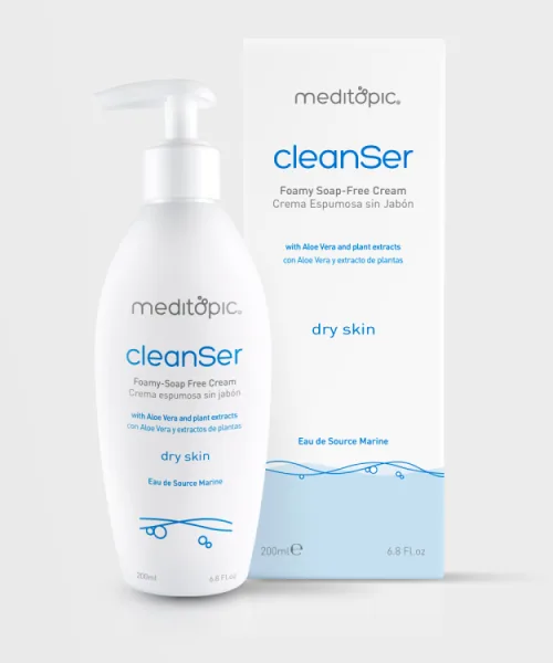 Meditopic Facial غسول منظف with Aloe Vera & Plant Extracts for Dry Skin - صابون free