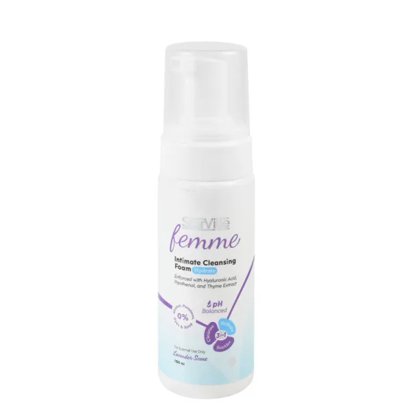 StarVille Femme مرطب ومغذي & مهدئ ومسكن Foaming Intimate غسول منظف Lavender Scent with حمض الهيالورونيك Panthenol & Thyme Extract - alcohol free parabens free dyes free