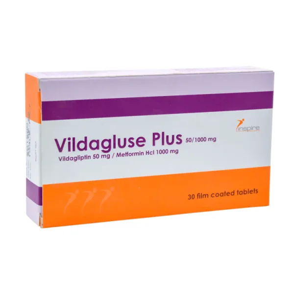 Vildagluse بلس 50 مجم Vildagliptin & 1000 مجم Metformin Hydrochloride