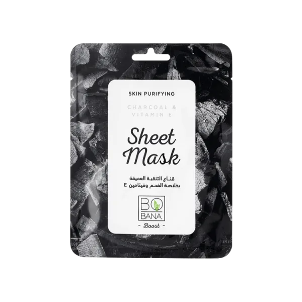 Bobana منقي Sheet Mask with Charcoal & فيتامين E