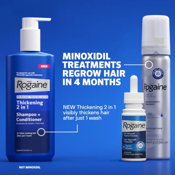 Rogaine Men's 5% Minoxidil Unscented Topical Aerosol Hair Treatment